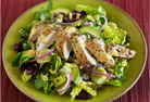 Herb Chicken Paillard Salad with Creamy Mango Dressing